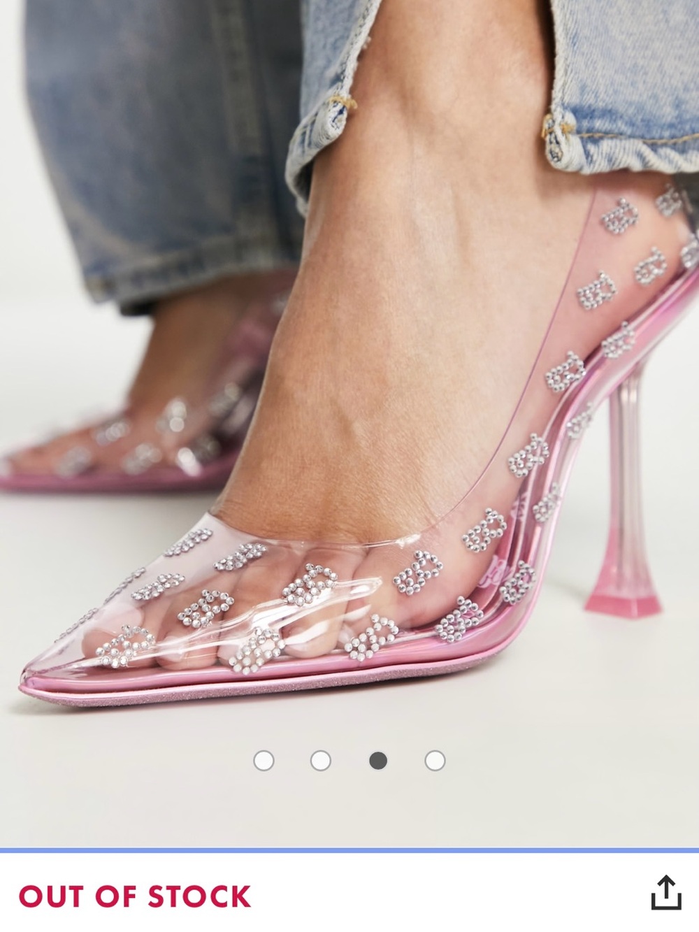 ALDO X Barbie Barbietessy Stessy Clear Pink Heeled Shoes 7.5 NWT - Picture 12 of 13